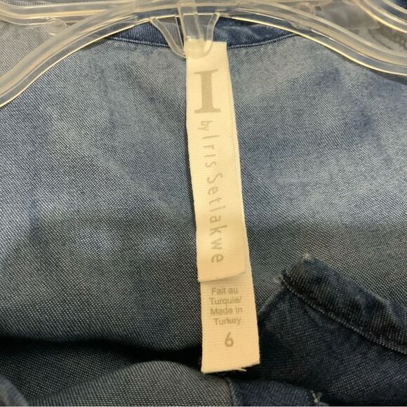 I by Iris Setlakwe denim blue belted size 6 - Picture 7 of 10